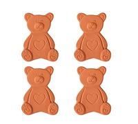 dgudgu 4 dischi in terracotta per conservare lo zucchero, a forma di orsetto, in terracotta, a forma di orso, per addolcitore