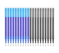 DGUSO Ricariche Rricambio Penne Cancellabili 0,7 mm, 20 Pezzi Ricariche Penna Gel, Ricarica Penna Cancellabile Compatibil con PIlot Frixion, per Regali Studenti Materiale Scolastico (Blu, Nero)