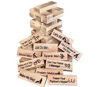 DGUSO Super Naughty Block Tower Game,Questions Tumbling Tower Game,Ice Breaker Questions Tumbling Tower Game,Divertenti Giochi di Coppia per Adulti Con Domande e Sfide Divertenti per Adulti