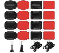 DGUSO Supporto Casco per GoPro - 20 Pezzi Attacco Casco con Colla 3Mm, Compatibile con GoPro Hero 12/11/10/9/8/7/6/5/4/3 Telecamere