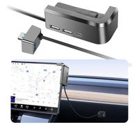 DGXWLLW Hub USB per Tesla Model Y Juniper 2025 2026 Model 3 Highland 2024 2025, Glove Box to Screen Docking Station Glovebox USB 3.0 Expander per Dashcam Flash Drive Ricarica Trasferimento dati Musica