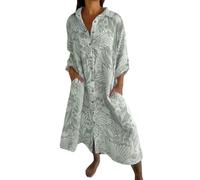DGZTWLL Abito estivo casual, alla moda, morbido e leggero, taglio regolare, spalline spaghetti, abiti floreali per l'estate, la spiaggia, le donne 2025, verde menta, S