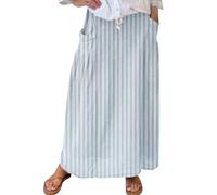 DGZTWLL Abito estivo casual midi linea ad A prendisole tunica vestibilità regolare leggero casual moda morbido traspirante spiaggia vacanze hawaiane maxi abiti da donna, Cielo blu, XXL