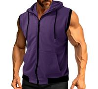 DGZTWLL Big and Tall Tan Tank X Temp Moisture Wicking Solid Colors Soft Moisture Wicking Loose Fit Linghtweight Sport Palestra Atletica T-shirt da uomo, Viola, S