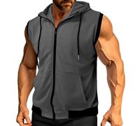 DGZTWLL Big and Tall Tan Tank X Temp Moisture Wicking Solid Colors Soft Moisture Wicking Loose Fit Linghtweight Sport Palestra Atletica T-shirt da uomo, Grigio, XL