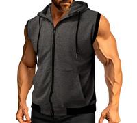DGZTWLL Big and Tall Tan Tank X Temp Moisture Wicking Solid Colors Soft Moisture Wicking Loose Fit Linghtweight Sport Palestra Atletica T-shirt da uomo, Grigio scuro, L