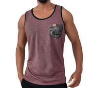 DGZTWLL Big and Tall Tan Tank X Temp Moisture Wicking Tinta unita Morbido traspirante Linghtweight Vestibilità ampia Sport Palestra Atletica T-shirt per uomo, Rosso, M