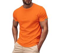 DGZTWLL Camicie da uomo vestibilità ampia leggera a maniche corte estive casual basic top grandi e alte camicie hawaiane per uomo, Olivastro, L