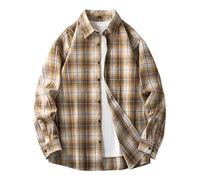 DGZTWLL Camicie estive da uomo hawaiane da spiaggia estive casual moda San Valentino Pasqua San Patrizio stampa grafica festival leggero abbottonatura divertente camicie da uomo, Marrone, M
