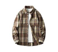 DGZTWLL Camicie estive hawaiane da uomo, stile casual, per San Valentino, Pasqua, San Patrizio, con stampa, per festival, leggere e divertenti, da uomo, marrone, M
