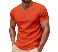 DGZTWLL Camicie hawaiane da uomo, vestibilità larga, leggere, a maniche corte, estive, casual, di base, magliette grandi e alte da uomo UK, Olivastro, L
