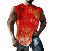 DGZTWLL Canotta a compressione da uomo, estensibile, leggera, ad asciugatura rapida, vestibilità ampia, motivo grafico, maglietta senza maniche, per estate, vacanze, spiaggia, hawaiano, canotta da