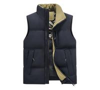 DGZTWLL Giacca da uomo con cerniera, vestibilità regolare, autunno inverno, casual, lavoro all'aperto, con tasche, tinta unita, morbida, mantiene al caldo, pesca, lavoro, golf, top da uomo UK, Blu
