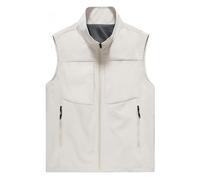 DGZTWLL Gilet da uomo con cerniera, per autunno e inverno, casual, vestibilità regolare, per lavoro all'aperto, con tasche, in tinta unita, morbido, mantiene al caldo, per pesca, lavoro, golf, giacche