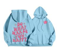 DGZTWLL Maglione da donna a maniche lunghe con scollo rotondo, per autunno e inverno, morbido, mantiene al caldo, vestibilità regolare, colore blu cielo