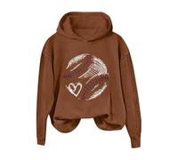 DGZTWLL Maglioni da donna a maniche lunghe girocollo casual maglioni per autunno inverno morbido tenere al caldo, vestibilità regolare, magliette da donna UK, Caff, S