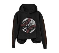 DGZTWLL Maglioni da donna a maniche lunghe girocollo casual maglioni per autunno inverno morbido tenere al caldo, vestibilità regolare, magliette da donna UK, Nero , 5XL