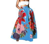 DGZTWLL Maxi abiti da donna casual alla moda morbida Lightwegiht Regular Fit A-Line Spaghetti Strap Abiti floreali per estate spiaggia abiti estivi da donna 2025, Verde menta, XX-Large