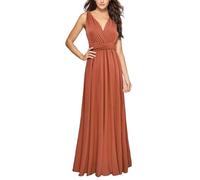 DGZTWLL Maxi abiti da donna casual alla moda morbidi Lightwegiht vestibilità regolare A-Line Spaghetti Strap abiti floreali per estate spiaggia abiti estivi da donna, Rosso 3, XL