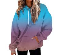 DGZTWLL Pullover da donna a maniche lunghe girocollo casual maglioni per autunno inverno morbido tenere al caldo vestibilità regolare pullover in pile solido donna, blu cielo, XL