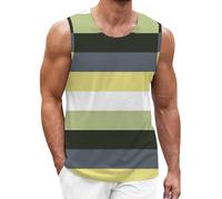 DGZTWLL Skims Canottiera estiva casual muscolare leggera elasticizzata GD stampata vestibilità regolare vacanze tropicali spiaggia hawaiana canotta da uomo, Viola, 3XL
