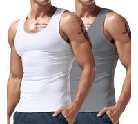 DGZTWLL Skims Tank Top traspirante allenamento muscolare senza maniche leggero morbido traspirante vestibilità ampia estate atletica tattica sport palestra allenamento canotte da uomo, E, S