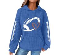 DGZTWLL T-shirt da donna a maniche lunghe girocollo casual maglioni per autunno inverno morbido tenere al caldo vestibilità regolare felpe tinta unita per le donne, Blu, XL