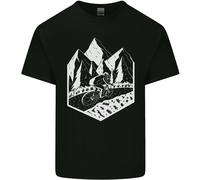 DH Downhill Mountain Biking Cycling Bicycle Uomo Cotone T-Shirt Tee Top