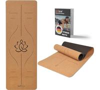 DH FitLife Tappetino da yoga, in sughero e TPE (183 x 61 x 0,6 cm), antiscivolo, ecologico, tappetino sportivo grande Lotos