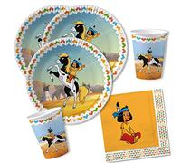 DH-Konzept Set da 36 pezzi - Indian Yakari - Piatto tazza tovaglioli per 8 bambini