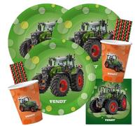 DH-Konzept Set di 84 pezzi trattore - piatti bicchieri tovaglioli cannucce per 20 persone