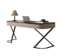 Dh2yjnbf3 Versatile Moderna postazione di lavoro e studio for scrittura e ufficio retrò, spaziosa scrivania da ufficio con stabile struttura in acciaio a forma di X. Scrittoio(M)