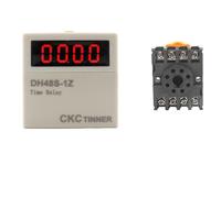 DH48S-1Z Timer programmabile digitale a LED con relè di tempo base presa 12V 24V 220V 380V ritardo 0,01S-99H99M(AC380V)