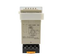 DH48S-1Z Timer programmabile digitale a LED Relè interruttore temporizzato DH48S 0,01S-99H99M DIN RAIL AC110V 220V DC 12V 24V con base presa(AC 110V)