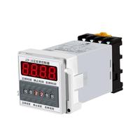 DH48S 48 * 48 12V-380V Digitale LED Temporizzatore Relè Interruttore di Ritardo di Accensione Con Base Relè È possibile impostare il tempo di inversione del tempo di Arresto(ACDC24V)