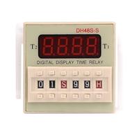 DH48S-S Relè temporizzato digitale con controllo SPDT e ciclo di ripetizione ON e OFF a 8 pin con base a zoccolo DH48S AC 220 V 110 V DC 24 V 12 V(Multi Volt 24-240V)