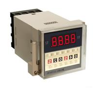 DH48S-S Relè temporizzatore elettronico 12 V 24 V DC interruttore orario regolabile con schermo digitale per controllo del ritardo loop alloggiamento 48 mm (DH48S-S AC/DC12V)
