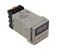 DH48S-S Timer Display LCD Controllo del tempo DC12V 24V AC220V Interruttore orario 0.1s-990h Ciclo di ripetizione SPDT Relè temporale Ritardo programmabile(DC 12V)