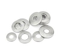 DHAEY SeroNi 2/5/ 10/20/ 50 Pezzi M3 M4 M5 M6 M8 M10 M12 M16 M20 304 Rondella di bloccaggio in Acciaio Inossidabile Stampa Rondelle di Sicurezza Oblique(M6 (50pcs))