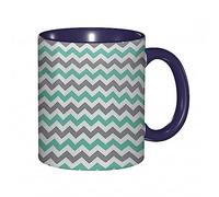 DHAEY Tazza Mug cose divertenti,Illustrazione delle strisce a spina di pesce a zig-zag ondulato geometrico del modello del Chevron tazza caffè, tazza grande, tazza divertente - decora la tua tazza