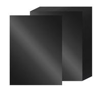 DHAIQC 24 fogli di cartoncino nero a specchio, formato A4, 41,7 kg/250 g/m², carta metallizzata per artigianato, album di ritagli, biglietti, inviti e decorazioni per feste