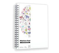 DHAIQC Blocco da disegno formato A5, 30 fogli/60 pagine, carta da disegno liscia da 200 g/m², double face, resistente alle sbavature, senza acidi, perfetto per pennarelli ad alcool, matite colorate