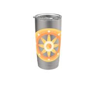 Dharma Chakra Ruota della Legge Dharmachakra Bicchiere termico in acciaio inox doppia parete