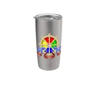 Dharma Chakra Ruota della Legge Dharmachakra Bicchiere termico in acciaio inox doppia parete