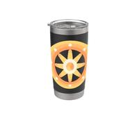 Dharma Chakra Ruota della Legge Dharmachakra Bicchiere termico in acciaio inox doppia parete