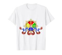 Dharma Chakra Ruota della Legge Dharmachakra Maglietta con Stampa Grafica Economica