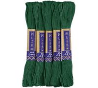 dharma filo della cucito sottile Col. 5 Piccola matassa Verde 40 m 5 set KASE
