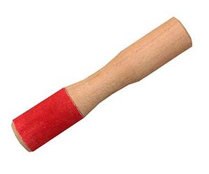 Dharmaobjects Suede/legno 1 campana tibetana Mallet Tool S Red