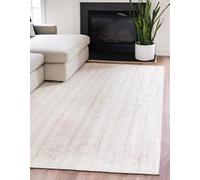 DHARVA LOOM Handwoven Off White Jute Area Rug 3x5 Feet | Natural Jute Floor Rug | Handwoven Texture | Boho Farmhouse Accent for Living Areas