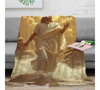 DHBANEIOK Gesù mitico Flanella Coperta Microfibra Morbido 3D Stampa Durevole E Caldo Coperta Morbida PelucheMatrimoniale Coperte Copriletti Per Letto Divano 40x50inch(100x130cm)